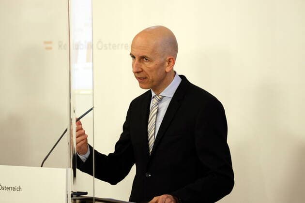 PK im BKA zur Corona Wirtschaftslage Wien, BKA, 02. 03. 2020 Martin KOCHER