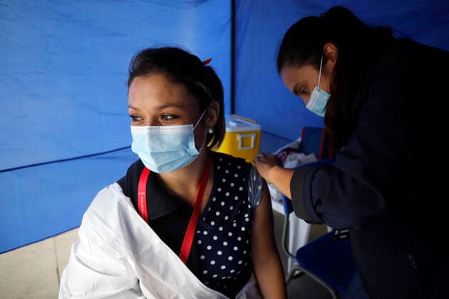 Vina del Mar, March 2, 2021 The vaccination process against Covid 19 continues in the Sausalito stadium Andres Pina Aton Chile, Vina del Mar Chile Aton 491602  Copyright: ANDRESxPINA ATONxCHILE