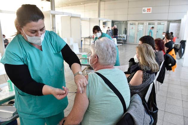 The Vaccination centre at the Brno Exhibition Grounds starts vaccinate the Svazna School teachers with Comirnaty vaccine from Pfizer BioNTech, on Tuesday, March 2nd, 2021. (CTKxPhoto VaclavxSalek) CTKPhotoP202103020848901  sal 04