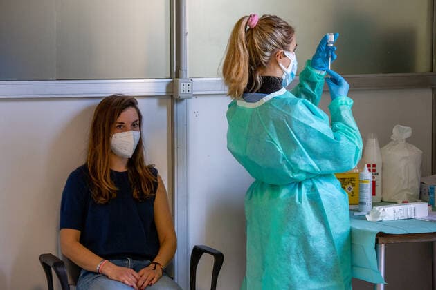 Milan, anticovid vaccinations at the military hospital of Baggio Editorial Usage Only  Copyright: xMassimoxAlbericox xIPAx