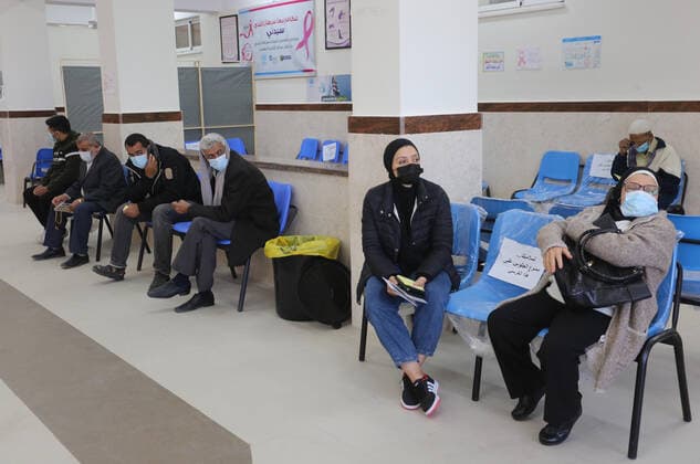 March 6, 2021, Bureij, Gaza Strip, Palestinian Territory: Palestinians wait as they receive the dose of a COVID-19 vaccine at a UN clinic in Al-Bureij camp in the central Gaza Strip, on March 6, 2021 Bureij Palestinian Territory - ZUMAap3_ 20210306_zaf_ap3_149 Copyright: xAshrafxAmrax