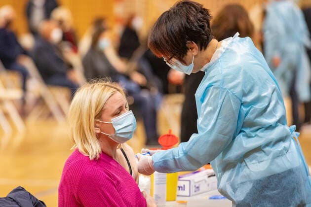 PXL_Vaccination against COVID-19 Organized vaccination against COVID-19 for priority groups started in the sports hall in Gospino polje,in Dubrovnik, Croatia,on March 8, 2021. GrgoxJelavic PIXSELL
