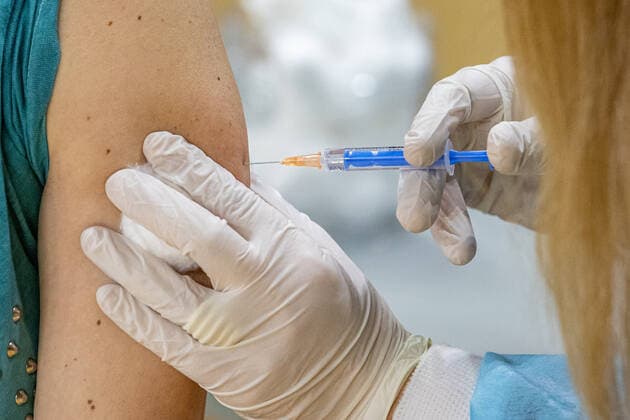PXL_Vaccination against COVID-19 Organized vaccination against COVID-19 for priority groups started in the sports hall in Gospino polje,in Dubrovnik, Croatia,on March 8, 2021. GrgoxJelavic PIXSELL