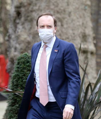 March 8, 2021, London, England, United Kingdom: Secretary of State for Health and Social Care MATT HANCOCK is seen at Downing Street. London United Kingdom - ZUMAs262 20210308_zip_s262_081 Copyright: xTayfunxSalcix