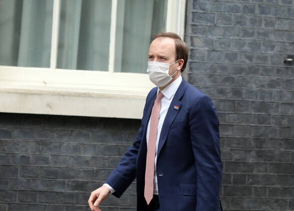March 8, 2021, London, England, United Kingdom: Secretary of State for Health and Social Care MATT HANCOCK is seen at Downing Street. London United Kingdom - ZUMAs262 20210308_zip_s262_086 Copyright: xTayfunxSalcix