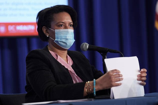 March 8, 2021, Washington, Distric of Columbia, USA: DC Mayor MURIEL BOWSER speaks during a press conference about Covid 19 Situational Updated, today on March 08, 2021 at Old Council Chambers in Washington DC, USA. Washington USA - ZUMAn298 20210308_znp_n298_006 Copyright: xLeninxNollyx