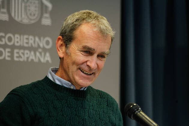 The director of the Center for Coordination of Alerts and Health Emergencies (CCAES), Fernando Simon, gives a conference on the monitoring of the pandemic by COVID-19, at the Ministry of Health, in Madrid (Spain), on March 8, 2021. The appearance takes place during the International Women s Day, marked this year by the prohibition of the claims in Madrid and absence of large mobilizations in the rest of Spain, as in previous years, which have been replaced by concentrations in the street with capacity restrictions or security protocols against the coronavirus. 08 MARCH 2021;FERNANDO SIMON;COVID-19;PANDEMIC;EPIDEMIC;DISEASE;VIRUS;CORONAVIRUS LagenciaEP PRESS O.BARROSO.POOL 03 08 2021 MADRID MADRID Spain Copyright: xLagenciaEPxPRESS O.BARROSO.POOLx 3597734
