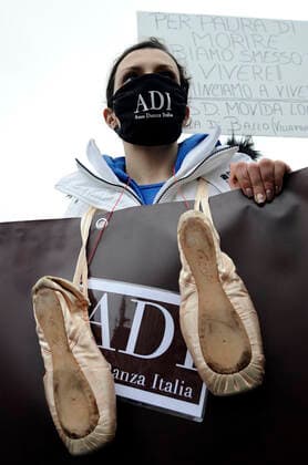 Coronavirus in Italien, Protest von Angestellten im Sport-Sektor in Rom Foto IPP Fabio Cimaglia Roma 09 03 2021 emergenza coronavirus - covid 19 nella foto la manifestazione di protesta dei lavoratori del settore sport - asso danza italia Roma 09 03 2021 - Manifestazione