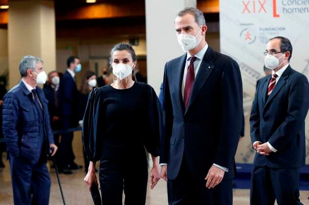 Spanish King Felipe VI and Letizia Ortiz during 19 edition of In Memoriam Concertfor victims of terrorism in Madrid on Wednesday, 10 March 2021 Cordon Press  Mariscal ESPANA HOMENAJE VÃCTIMAS
