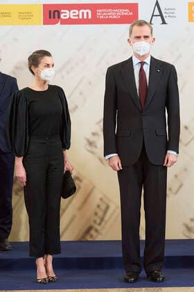 10-03-2021 Madrid Queen Letizia and King Felipe during the19th In Mermoriam concert, organized by the foundation of victims of terrorism, in memory of the victims of 4March Madrid bombing at the national auditory in Madrid, Spain. Â  Copyright: xppex