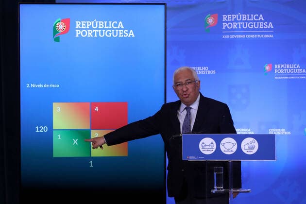 March 11, 2021, Lisbon, Portugal: Portuguese Prime Minister Antonio Costa holds a press conference to announce the plan to ease COVID-19 coronavirus restrictions at the Ajuda Palace in Lisbon, Portugal on March 11, 2021. Lisbon Portugal - ZUMAf123 20210311_zap_f123_005 Copyright: xPedroxFiuzax