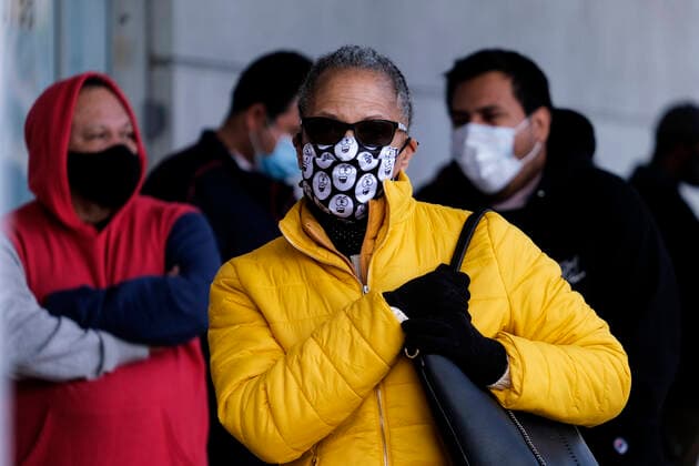 March 11, 2021, Los Angeles, California, USA: People wait in line to receive the new one-shot Johnson & Johnson COVID-19 vaccine at a vaccination event at Baldwin Hills Crenshaw Plaza in Los Angeles on March 11, 2021. The event was hosted by the California Department of Public Health and FEMA (Federal Emergency Management Agency). The Johnson & Johnson vaccine is now the third coronavirus vaccine to receive emergency approval for use in the United States. Los Angeles USA - ZUMAc68_ 20210311_zaf_c68_006 Copyright: xRingoxChiux