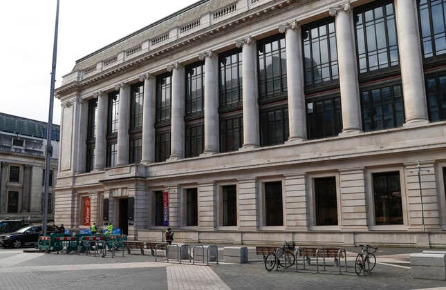 (210312) -- LONDON, March 12, 2021 -- Photo taken on March 11, 2021 shows the exterior of the NHS COVID-19 Vaccination Centre in the Science Museum in London, Britain. Vaccination centres have opened at Westminster Abbey and Science Museum, according to NHS (National Health Service). ) BRITAIN-LONDON-COVID-19-VACCINATION CENTRES HanxYan 