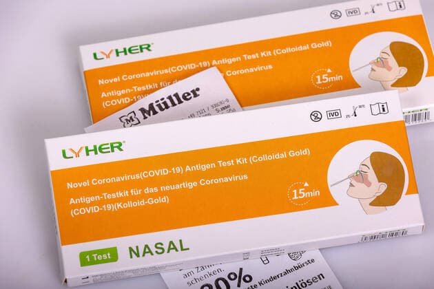 Reutlingen Themenbilder: Antigen-Testkit fuer neuartige Coronavirus, 12.03.2021, Themenbilder: Antigen-Testkit fuer neuartige Coronavirus, 12.03.2021, Copyright: xEIBNER DROFITSCHx EP_ddh