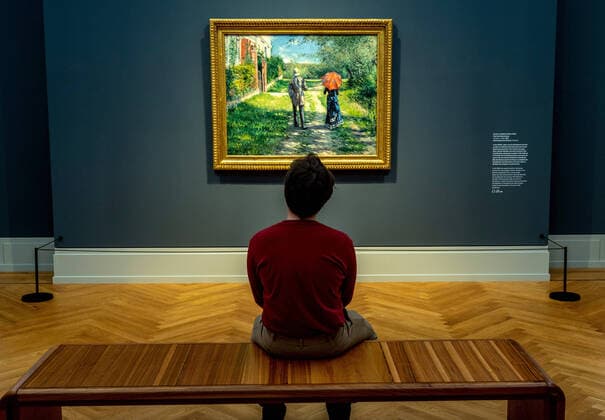 Bilder des Jahres 2021, News 03 März News Themen der Woche KW10 News Bilder des Tages Tourismus Wetter Reisen 13.03.2021 Potsdam Landeshauptstadt Land Brandenburg Museum Barberini Impressionismus Sammlung Hase Plattner Gustave Caillebotte 1848-1894 Paar beim Spaziergang 1881 Erster Tag nach fast 5 Monaten Lockdown Covid 19 Lockdown Potsdam Museum Barberini Brandenburg Deutschland *** Tourism Weather Travel 13 03 2021 Potsdam Capital City State Brandenburg Museum Barberini Impressionism Collection Hase Plattner Gustave Caillebotte 1848 1894 Couple Walking 1881 First Day After Almost 5 Months Lockdown Covid 19 Lockdown Potsdam Museum Barberini Brandenburg Germany