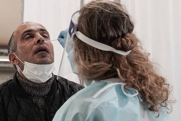 March 14, 2021, Lod, Israel: All incoming travelers at Tel AvivÃ¢â‚¬â ¢s Ben Gurion International Airport are tested for COVID-19 and home quarantine requirement is maintained as government decides to allow a daily quota of 3,000 Israelis to arrive from any destination amid decreasing infection and transmission rates and ahead of national elections for parliament scheduled for 23rd March, 2021. IsraelÃ¢â‚¬â ¢s gateways have been largely closed since 25th January, 2021 and there are estimates of tens of thousands of Israelis still stranded abroad struggling to return for the elections. Lod Israel - ZUMAa126 20210314_zap_a126_005 Copyright: xNirxAlonx