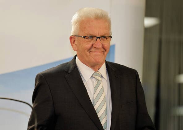News Bilder des Tages LTWBW21. Landtagswahl Baden-Württemberg. Winfried KRETSCHMANN (Grüne, Ministerpräsident). Deutschland, Baden-Württemberg, Stuttgart, 14.03.2021.
