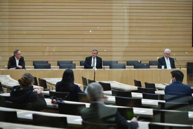 Landtagswahlen 2021 Baden Württemberg Wahlveranstaltung im Landtag von Baden-Württemberg in der Landeshauptstadt Stuttgart. LPK im Plenarsaal. Stuttgart Landtag von Baden-Württemberg Baden-Württemberg Germany Copyright: xLeifxPiechowskix