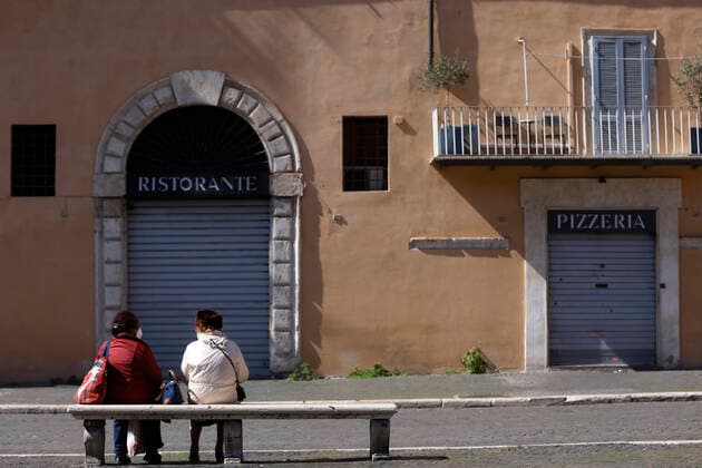 Rome, March 15, 2021. Empty streets and squares during the first day of lockdown due to the Covid-19 epidemic. In the photo Piazza Navona Editorial Usage Only  Copyright: xVincenzoxLivierix xIPAx
