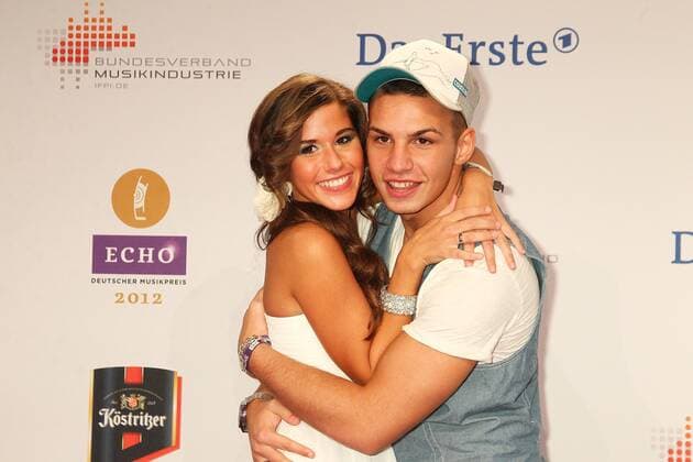 Pietro Lombardi und seine Freundin Sarah beim Echo 2012 dem Deutschen Musikpreis auf dem Roten Teppich vor der Verleihung in der Messe Berlin. Copyright: xEventpressxHerrmannx