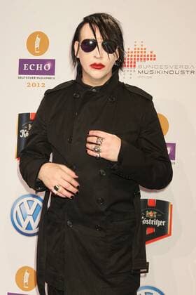Marilyn Manson beim Echo 2012 dem Deutschen Musikpreis auf dem Roten Teppich vor der Verleihung in der Messe Berlin. Copyright: xEventpressxHerrmannx