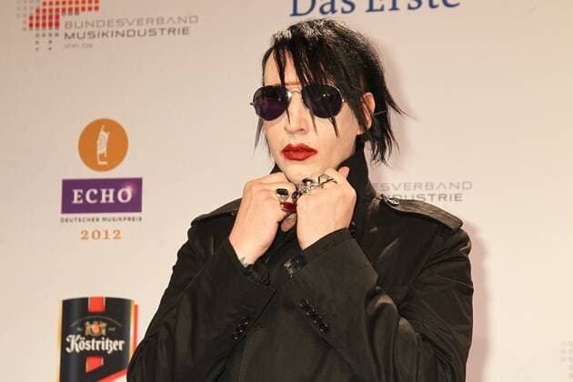 Marilyn Manson beim Echo 2012 dem Deutschen Musikpreis auf dem Roten Teppich vor der Verleihung in der Messe Berlin. Copyright: xEventpressxHerrmannx