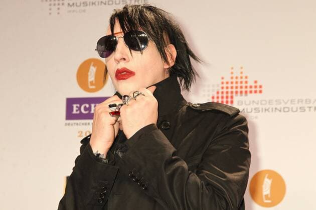 Marilyn Manson beim Echo 2012 dem Deutschen Musikpreis auf dem Roten Teppich vor der Verleihung in der Messe Berlin. Copyright: xEventpressxHerrmannx