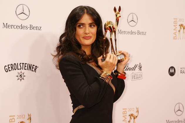 Preistraegerin Film International Salma Hayek bei der Preisverleihung BAMBI 2012 im Congress Center Messe Duesseldorf. *** Award winner Film International Salma Hayek at the award ceremony BAMBI 2012 in the Congress Center Messe Duesseldorf Copyright: xEventpressxHerrRax