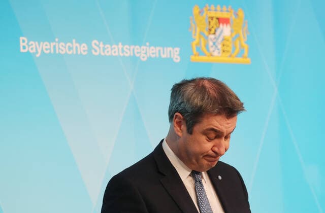 Pressekonferenz von Ministerpräsident Dr. Markus Söder, Soeder im Prinz-Carl-Palais Ministerpräsident Dr. Markus Söder, Soeder, München Bayern Deutschland Prinz-Carl-Palais