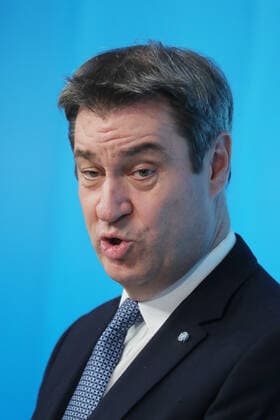 Pressekonferenz von Ministerpräsident Dr. Markus Söder, Soeder im Prinz-Carl-Palais Ministerpräsident Dr. Markus Söder, Soeder, München Bayern Deutschland Prinz-Carl-Palais