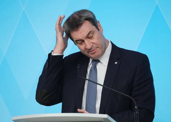 Pressekonferenz von Ministerpräsident Dr. Markus Söder, Soeder im Prinz-Carl-Palais Ministerpräsident Dr. Markus Söder, Soeder, München Bayern Deutschland Prinz-Carl-Palais