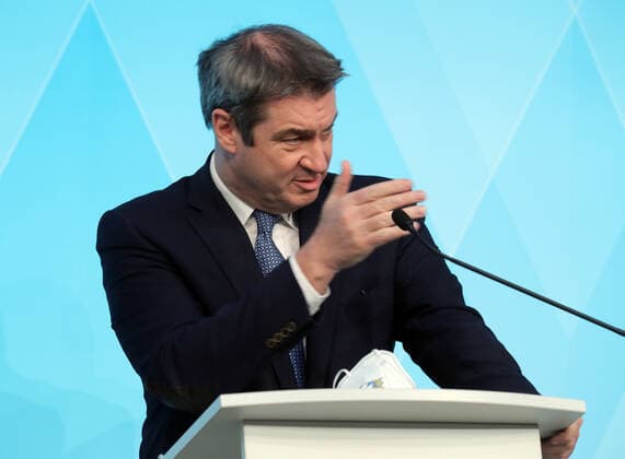 Coronavirus in Bayern, Pressekonferenz von Markus Söder zum Thema Corona Maßnahmen ,