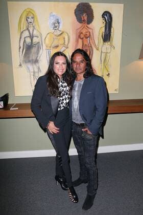 Christine Neubauer und Jose Campos, Pre-Opening Party von Christine Neubauer und Jose Campos Reflektionen in der Galerie Claudius an der Alster, Hamburg, 26.10.2013, *** Christine Neubauer and Jose Campos, Pre Opening Party of Christine Neubauer and Jose Campos Reflections at Galerie Claudius an der Alster, Hamburg, 26 10 2013, Copyright: xEventpressxMPx