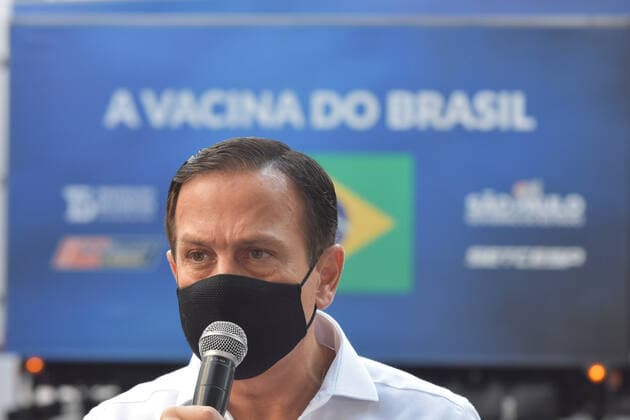 SÃO PAULO, SP - 17.03.2021: SAÍDA DE VACINAS DO INSTITUTO BUTANTAN - João Doria, (PSDB) Governor of São Paulo is monitoring the release of more than 2 million doses of the Butonan Institute& 39;s Coronavac vaccine against Covid-19 (Coronavirus) to the PNI (National Immunization Program) of the Ministry of Health. Wednesday, (17) at the Butantan Institute. x2043436x  RobertoxCasimiro