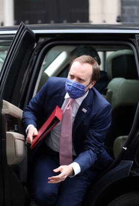 March 17, 2021, London, England, United Kingdom: Secretary of State for Health and Social Care MATT HANCOCK is seen arriving at Downing Street. London United Kingdom - ZUMAs262 20210317_zip_s262_063 Copyright: xTayfunxSalcix
