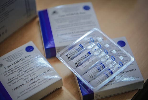 March 17, 2021, Gaza City, The Gaza Strip, Palestine: A shot of the Sputnik V Covid-19 vaccine is prepared to be administered at the Ministry of Health Sabha Al Harazeen clinic, in Al Shejaeiya neighborhood, in the east of Gaza City, 17 March 2021. The Palestinian Authority received on 17 March around 60,000 coronavirus vaccine doses as a first shipment through the COVAX initiative. People start to receive doses of Russia s Sputnik V COVID-19 coronavirus vaccine in the Ministry of Health clinics and United Nations Relief and Works Agency for Palestine Refugees (UNRWA) s clinics. Gaza City Palestine - ZUMAq100 20210317_zaa_q100_003 Copyright: xAbedxAlrahmanxAlkahloutx