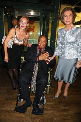 Ute Lemper mit I.M: Koenigin Sophia von Spanien mit Quincy Jones bei der Verleihung des > Der Steiger Award 2014 < im Industriemuseum Heinrichshuette Huette in Hattingen NRW *** Ute Lemper with I M Koenigin Sophia of Spain with Quincy Jones at the presentation of the Der Steiger Award 2014 at the Industrial Museum Heinrichshuette Huette in Hattingen NRW Copyright: xEventpressxHerrmannx