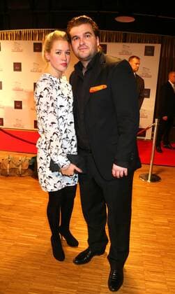 Gregor Nebel und Fellin Wolter bei der Verleihung des > smago! Award 2014 < im BEST WESTERN PREMIER Hotel MOA Berlin in Berlin *** Gregor Nebel and Fellin Wolter at the smago Award 2014 at the BEST WESTERN PREMIER Hotel MOA Berlin in Berlin Copyright: xEventpressxHerrmannx