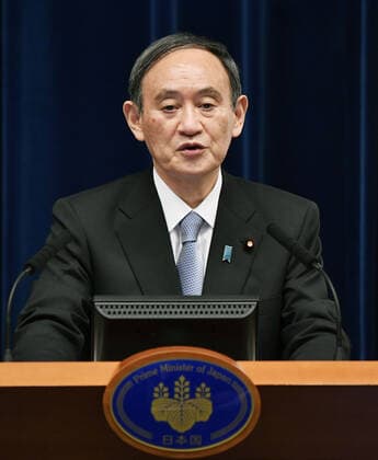 Gov t ends COVID-19 emergency in Tokyo area Japanese Prime Minister Yoshihide Suga meets the press in Tokyo on March 18, 2021, after the government formally decided to end the COVID-19 state of emergency in the Tokyo metropolitan area on March 21. 