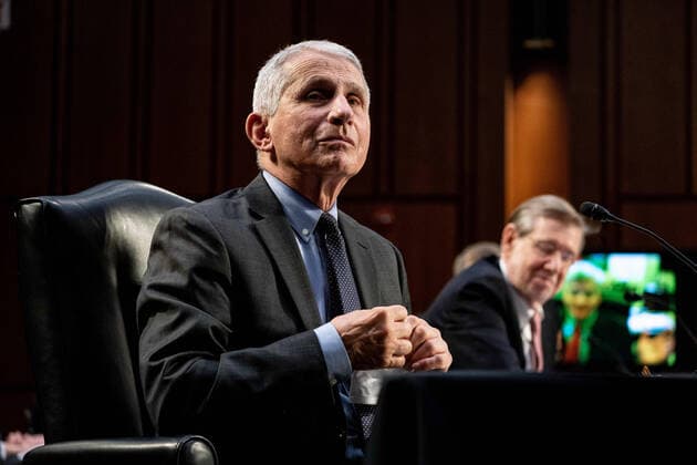 Coronavirus in den USA, Senatsanhörung in Washington Dr. Anthony Fauci, Director at the National Institute Of Allergy and Infectious Diseases speaks at a hearing with the Senate Committee on Health, Education, Labor, and Pensions on the Covid-19 response on Capitol Hill in Washington March 18th, 2021. Pool  WAX20210318804 AnnaxMoneymaker