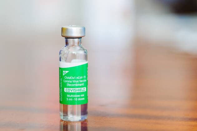 Coronavirus in der Ukraine, Impfung mit AstraZeneca Impfstoff in Lwiw March 18, 2021, Lviv, Ukraine: A vial of the AstraZeneca (Covishield) vaccine seen on display at the hospital..The Ministry of Health of Ukraine has publicly vaccinated health workers first with the drug AstraZeneca (Covishield) vaccine against COVID-19. From March 19, a lockdown is to be introduced in Lviv until March 28. The need for strict quarantine is due to the rapid increase of the number of patients with Covid-19. Lviv Ukraine - ZUMAs197 20210318_zaa_s197_088 Copyright: xMykolaxTysx