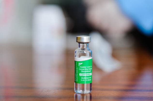 Coronavirus in der Ukraine, Impfung mit AstraZeneca Impfstoff in Lwiw March 18, 2021, Lviv, Ukraine: A vial of the AstraZeneca (Covishield) vaccine seen on display at the hospital..The Ministry of Health of Ukraine has publicly vaccinated health workers first with the drug AstraZeneca (Covishield) vaccine against COVID-19. From March 19, a lockdown is to be introduced in Lviv until March 28. The need for strict quarantine is due to the rapid increase of the number of patients with Covid-19. Lviv Ukraine - ZUMAs197 20210318_zaa_s197_089 Copyright: xMykolaxTysx