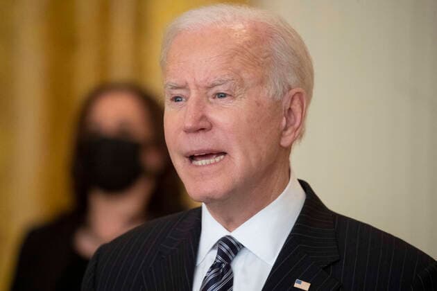 March 18, 2021, Washington, District of Columbia, USA: US President Joe Biden delivers remarks on the state of COVID-19 vaccinations, in the East Room of the White House in Washington, DC, USA, 18 March 2021. The United States has surpassed 100 million COVID-19 vaccine doses administered Washington USA - ZUMAs152 20210318_zaa_s152_220 Copyright: xMichaelxReynoldsx-xPoolxViaxCnpx