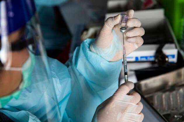 March 19, 2021, Thailand: A health worker prepares a dose of CoronaVac, a Covid-19 coronavirus vaccine developed by ChinaÃ¢â‚¬â ¢s Sinovac Biotech ltd, in Bangkok, Thailand, on Friday March 19, 2021. Health workers have been vaccinating 600 residents per day, after a cluster of Covid-19 coronavirus cases were discovered at the Bang Khae market in Bangkok on Wednesday, March 17. Thailand - ZUMAm249 20210319_zip_m249_013 Copyright: xAndrexMalerbax