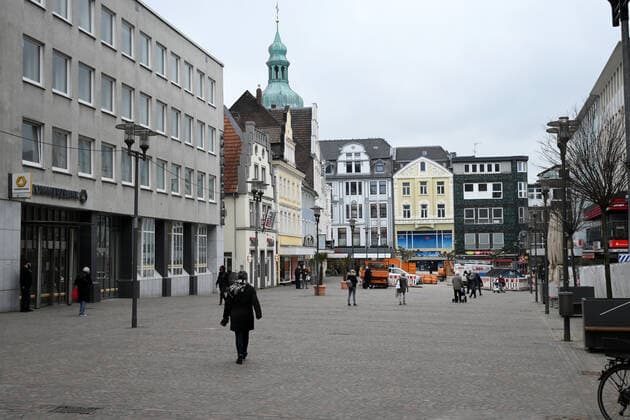 18.03.2021, Recklinghausen, Innenstadt Foto: Maik Hölter TEAM2 Recklinghausen Nordrhein Westfalen Deutschland