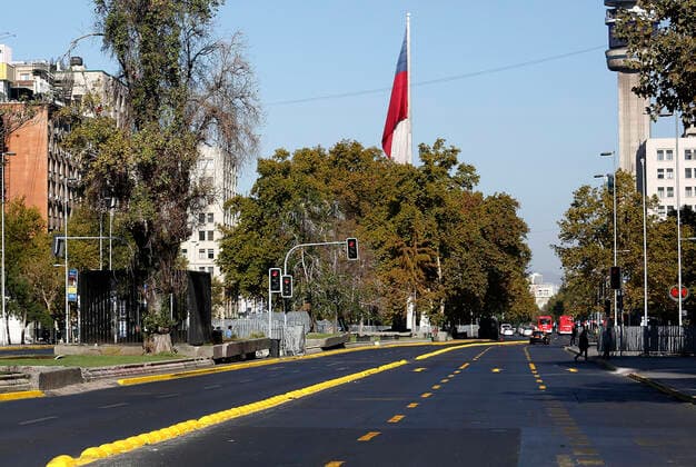 Santiago, March 20, 2021 Santiago in quarantine due to covid pandemic 19 Marcelo Hernandez Aton Chile, Santiago Chile Aton 496067  Copyright: MARCELOxHERNANDEZ ATONxCHILE
