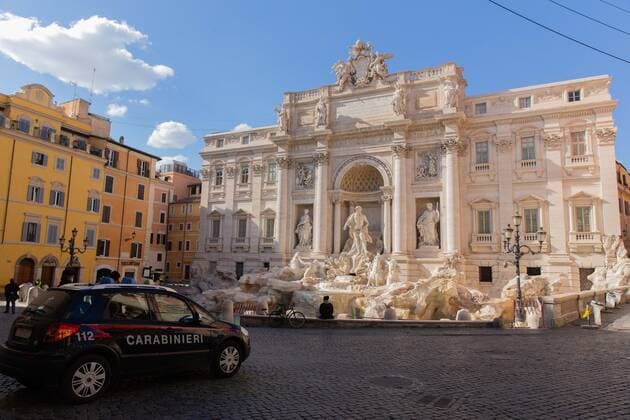 March 20, 2021, Rome, Italy, Colombia: The iconic Fontana di Trevi. Rome is living the first week of another lockdown related to Covid19. Tight measures should stay in place at least till Easter. Rome Colombia - ZUMAm174 20210320_zip_m174_002 Copyright: xFrancescoxMoltenix