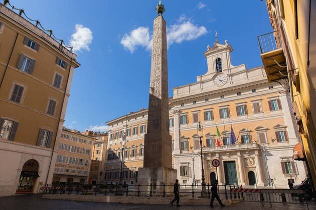March 20, 2021, Rome, Italy, Colombia: Montecitorio. Rome is living the first week of another lockdown related to Covid19. Tight measures should stay in place at least till Easter. Rome Colombia - ZUMAm174 20210320_zip_m174_007 Copyright: xFrancescoxMoltenix