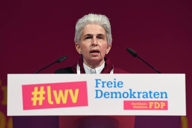Landeswahlversammlung der FDP NRW am 21.03.2021 im Kongress in Dortmund Marie-Agnes Strack-Zimmermann ( Mitglied des Bundesvorstandes ) *** State election meeting of the FDP NRW on 21 03 2021 in the congress in Dortmund Marie Agnes Strack Zimmermann Member of the Federal Executive Committee xRx