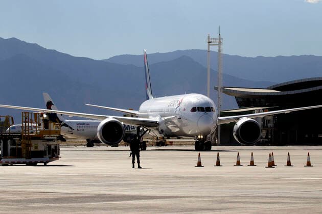 Santiago 21 March 2021 Authorities receive the sixth shipment of Sinovac Vaccines against covid 19 composed of 2 million doses, these were received at the Nuevo Pudahuel Airport Javier Salvo Aton Chila, Santiago Chile Aton 496217  Copyright: JAVIERxSALVO ATONxCHILE